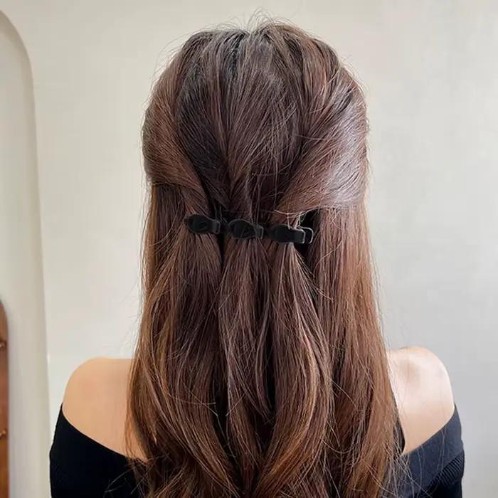 Pince à cheveux floquée pour femmes et filles, Mini Barrettes mignonnes pour enfants, accessoires de coiffure tressés Alice, 2023