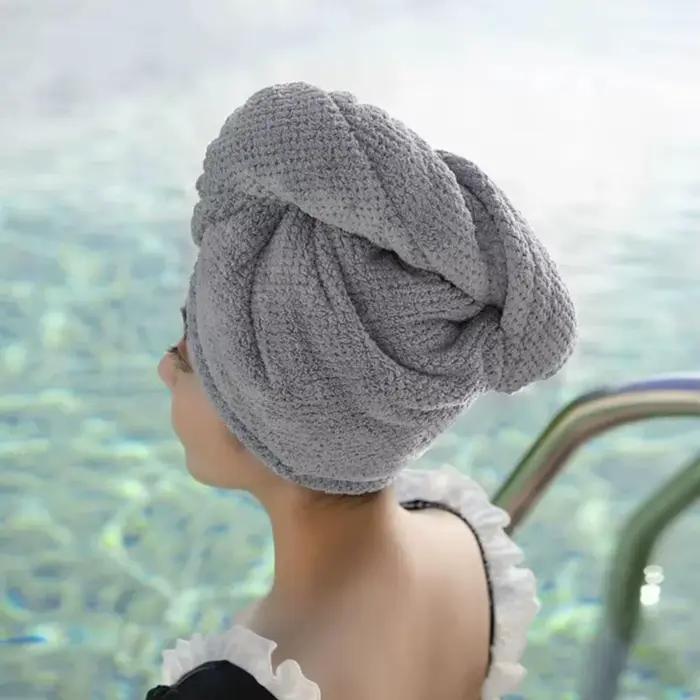 Serviette de séchage de cheveux en microfibre