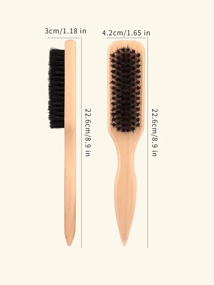 Brosse à cheveux en poils de sanglier pour chignon élégant en queue de cheval et lissage