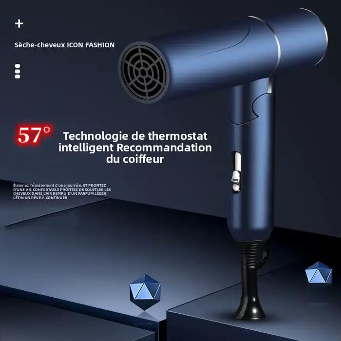 Nouveau sèche-cheveux pliable à lumière bleue et ions négatifs