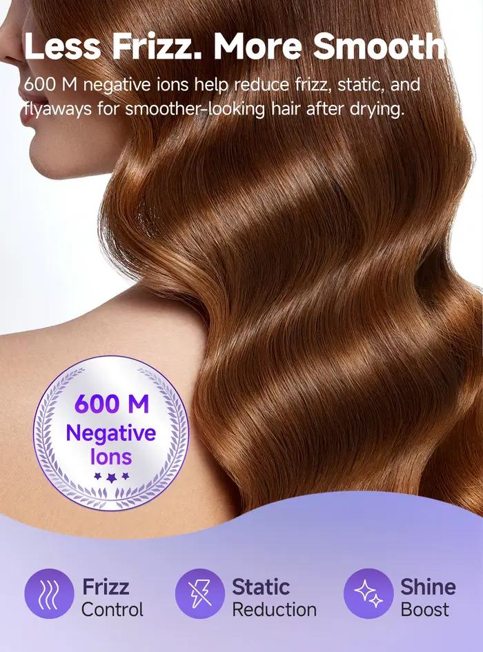 Sèche-cheveux haute vitesse 600 millions d'ions négatifs soins capillaires 110000 tr/min séchage rapide 220V (avec