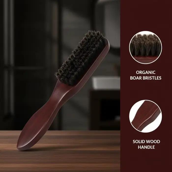 Brosse à cheveux en bois à poils de sanglier