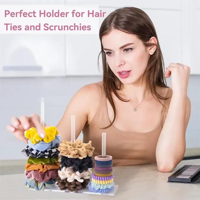 Présentoir organisateur d'accessoires pour cheveux en acrylique