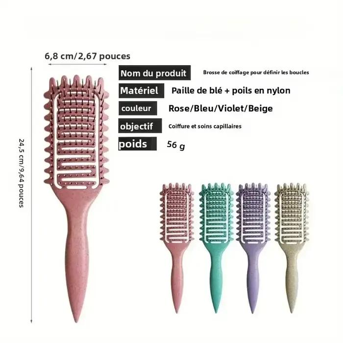 Brosse de coiffure pour cheveux bouclés et humides