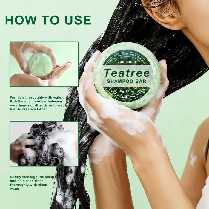 Shampooing Solide Naturel au Théier – Contrôle du Sébum