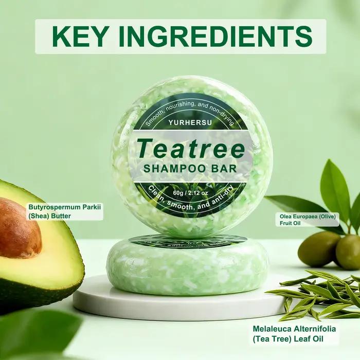 Shampooing Solide Naturel au Théier – Contrôle du Sébum