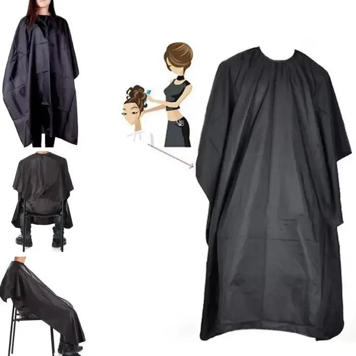 Cape de coiffure noire professionnelle pour Salon de coiffure
