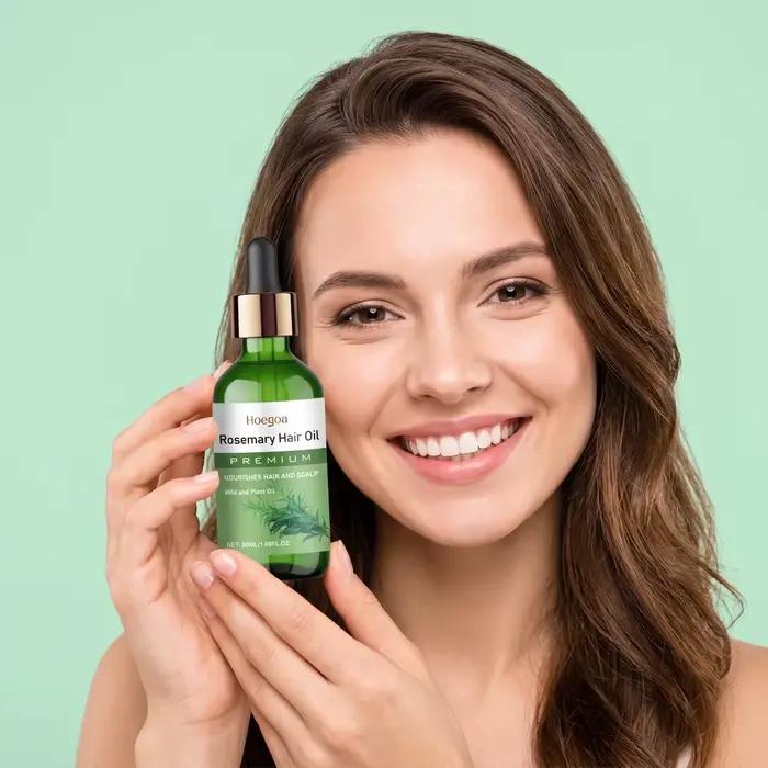 Huile capillaire à la rosmarine : Nourrit le cuir chevelu, répare les cheveux secs et abîmés, lisse les cheveux crépus, améliore la texture, répare les cheveux cassants, soin quotidien doux du cuir ch