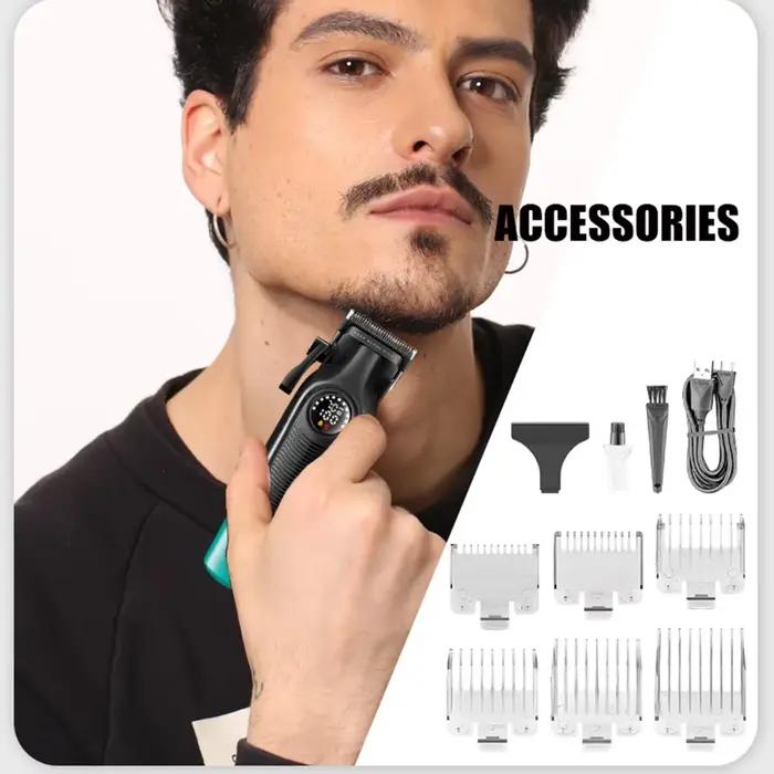 Tondeuses à cheveux hommes Kit professionnel lame DLC 10000 tr/min Machines de barbier sans fil Machine