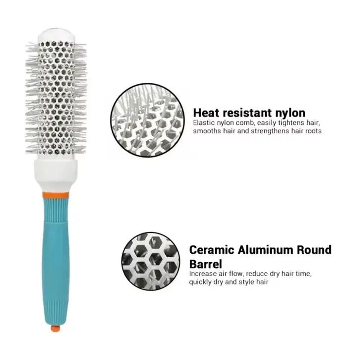 Brosse à cheveux professionnelle de salon, brosse ronde pour cheveux bouclés, peigne à usage humide et sec, outils de coiffure, peigne à rouleaux