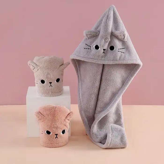 Bonnet de bain en microcarence à séchage rapide pour femme