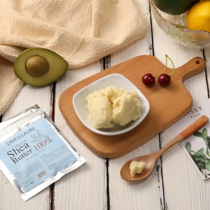 Dimollaure 50g naturel organique non raffiné huile de beurre de karité soins de la peau