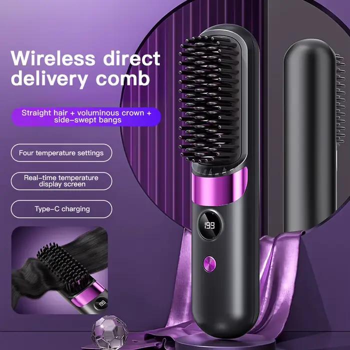 Nouvelle brosse lissante portable 4Gears avec écran LED