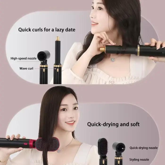 5 en 1 sèche-cheveux brosse peigne chaud ensemble professionnel fer à friser lisseur de cheveux outil de coiffure