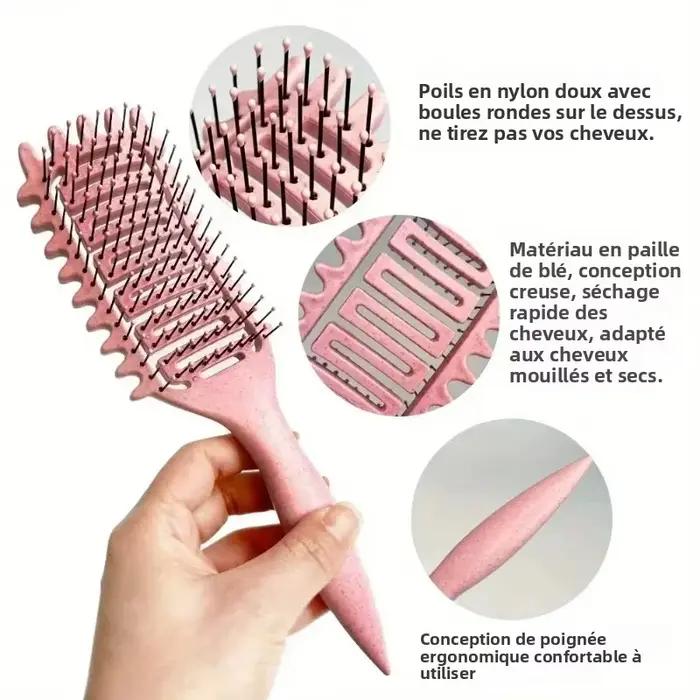 Brosse de coiffure pour cheveux bouclés et humides