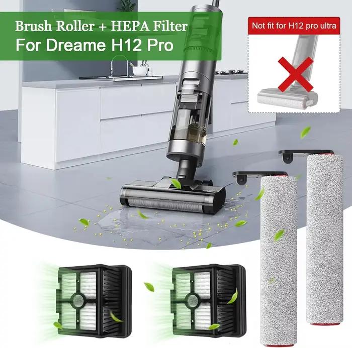 Pièces de rechange pour aspirateur eau et poussière Dreame H12 Pro / H12 Plus : brosse souple