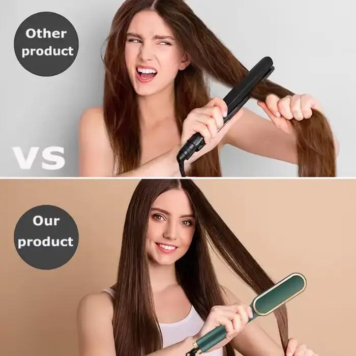 Brosse à lisser électrique PTC pour femme