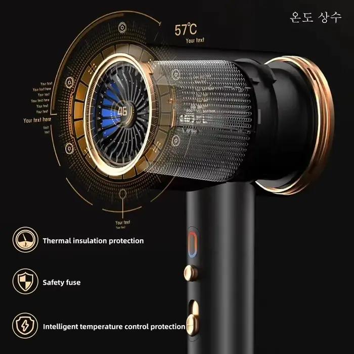 Sèche-cheveux F33, Turbine électrique à grande vitesse