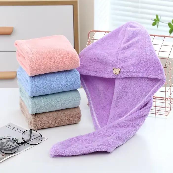 Serviette à cheveux longs à séchage rapide pour femme