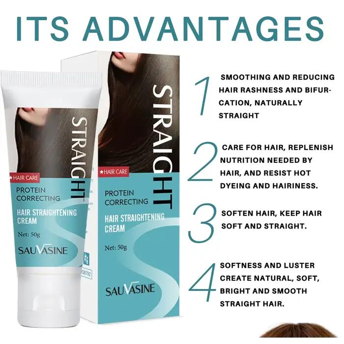 Crème de lissage des cheveux à la kératine