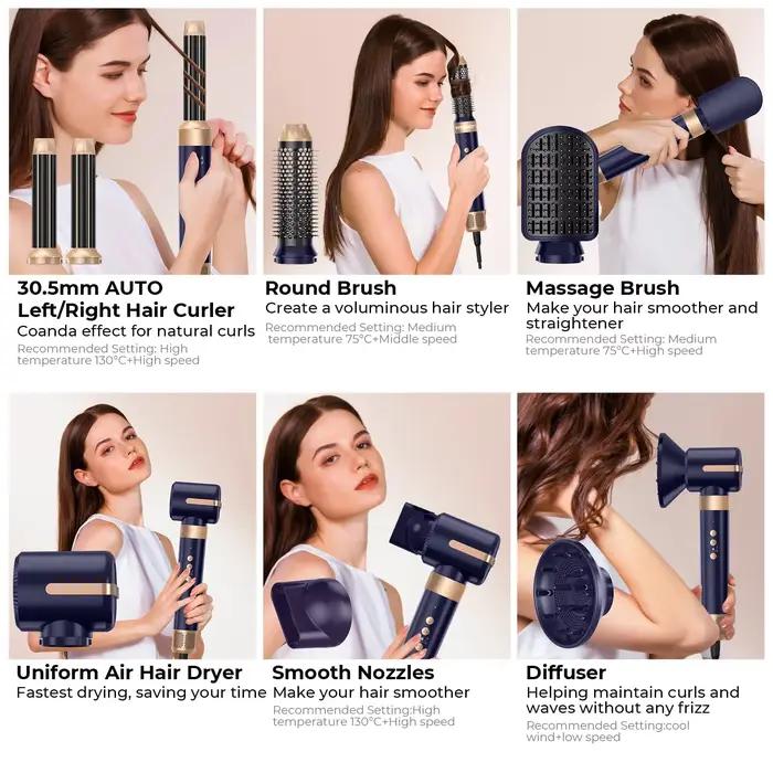 UKLISS Brosse sèche-cheveux 7 en 1