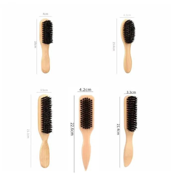 Brosse à cheveux en bois à poils de sanglier pour un fini lisse