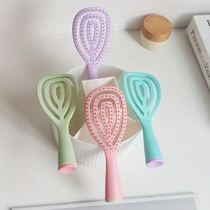Brosse démêlante ventilée en spirale pour cheveux humides