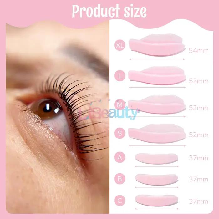 Libeauty 7 Paris tampon de protection de levage de cils réutilisable fer à friser les cils accessoires de recourbe-cils en Silicone applicateur outil de maquillage