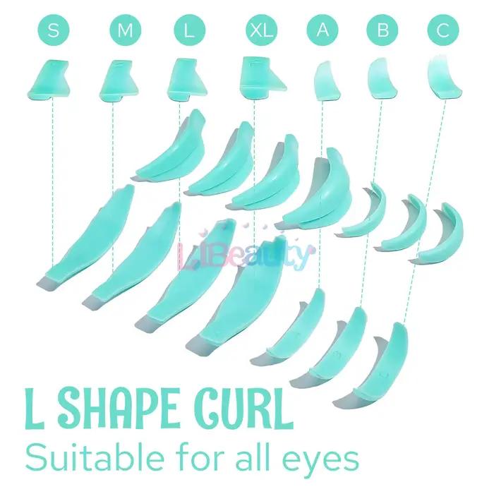 Libeauty 7 Paris tampon de protection de levage de cils réutilisable fer à friser les cils accessoires de recourbe-cils en Silicone applicateur outil de maquillage