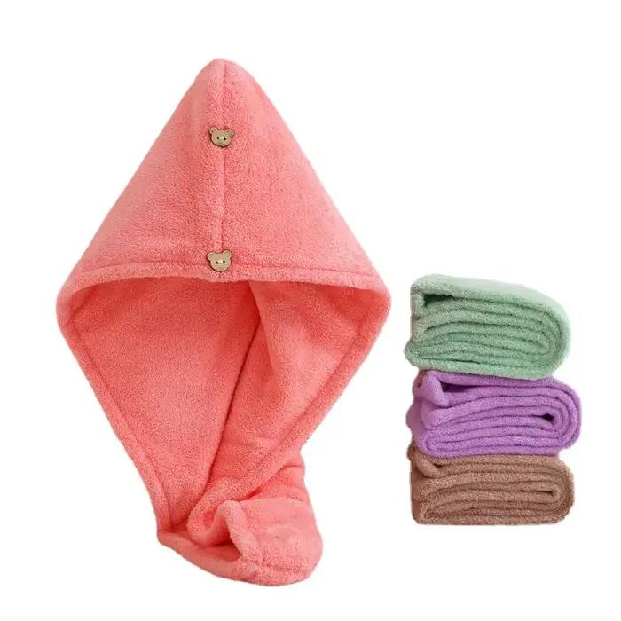 Bonnet de bain en microcarence pour séchage des cheveux pour femme