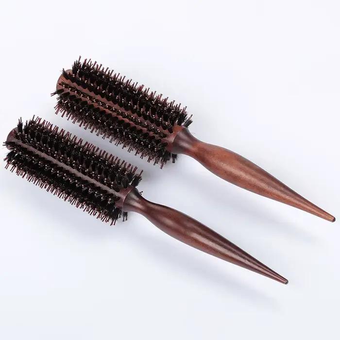 Peigne à cheveux en poils de sanglier naturels