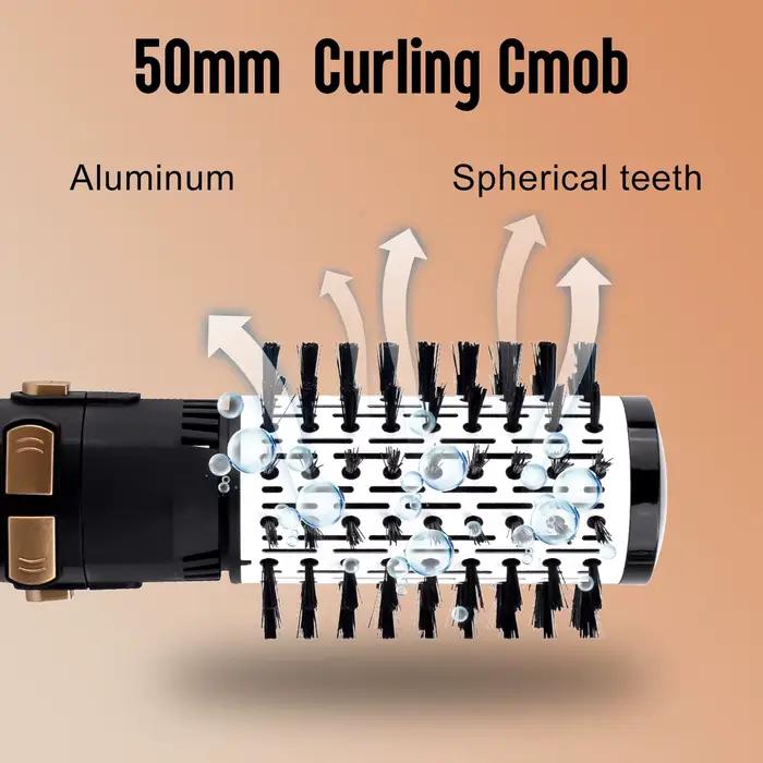 Hatteker EU 4 têtes brosse à Air chaud sèche-cheveux vent fort électrique lisseur bigoudi rouleau peigne souffleur outil de coiffure pour femme