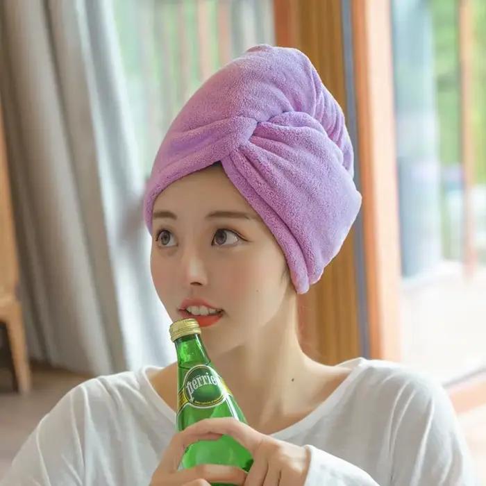 Femmes cheveux longs serviette