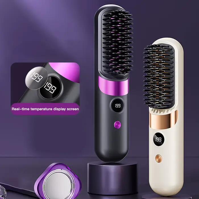 Nouvelle brosse lissante portable 4Gears avec écran LED