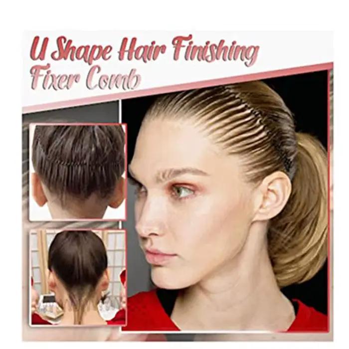 Peigne à cheveux incurvé invisible en fer pour femmes et filles