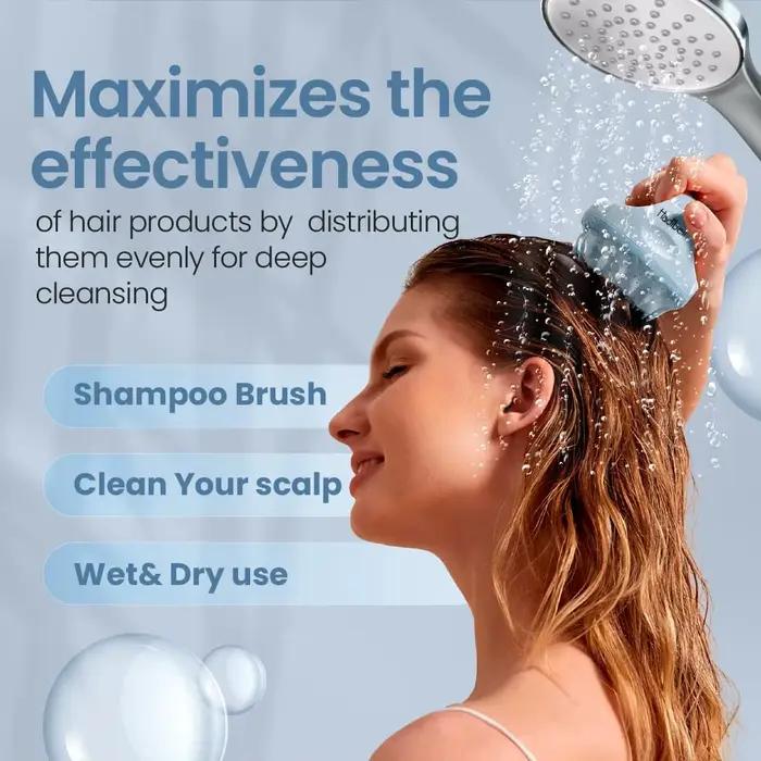 Brosse de massage du cuir chevelu pour le shampoing