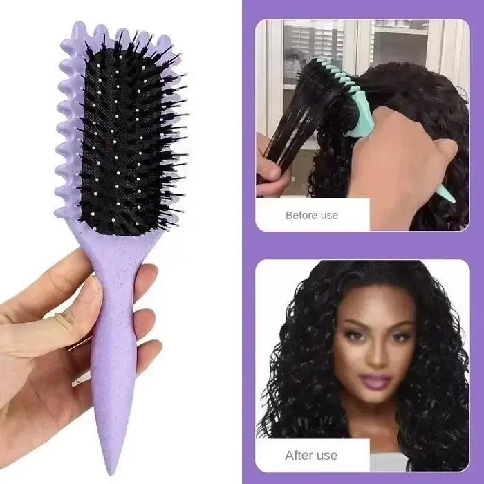 Brosse coiffante pour cheveux bouclés