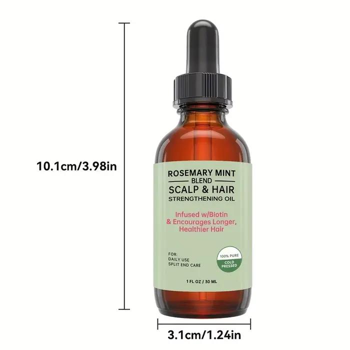 Huile de croissance des cheveux au romarin et à la menthe