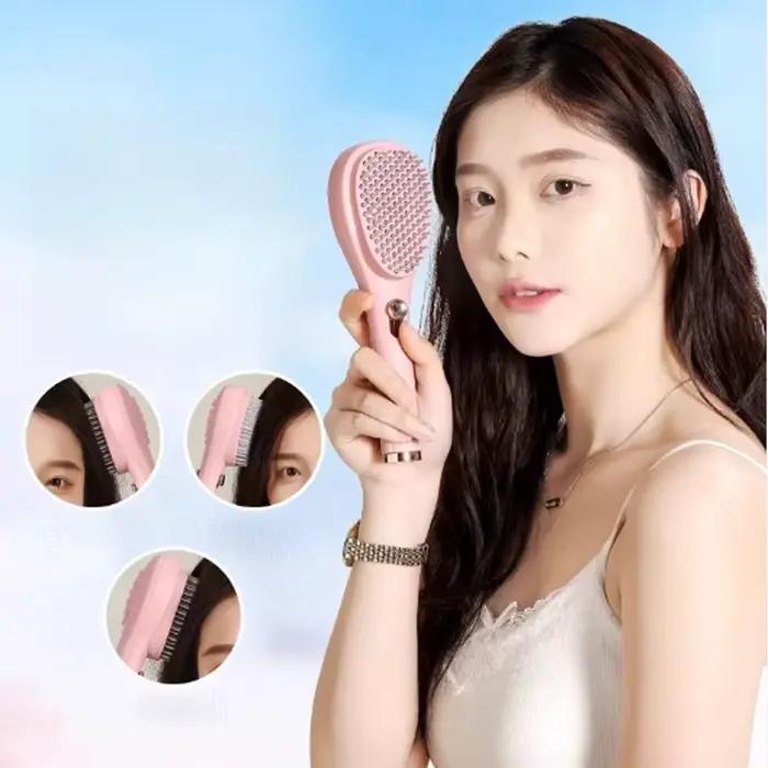 1 peigne rétractable magique - Brosse antistatique massante et démêlante pour tous types de cheveux - Coffret cadeau de Noël - Outil de beauté