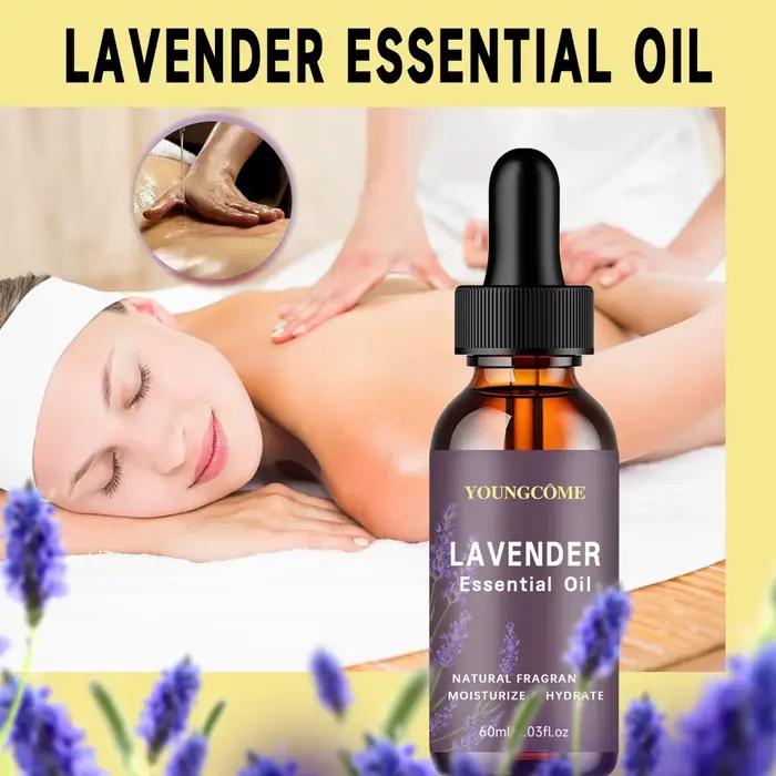 Huile de lavande biologique 40/60 ml pour cheveux et visage – Peau sèche hydratante