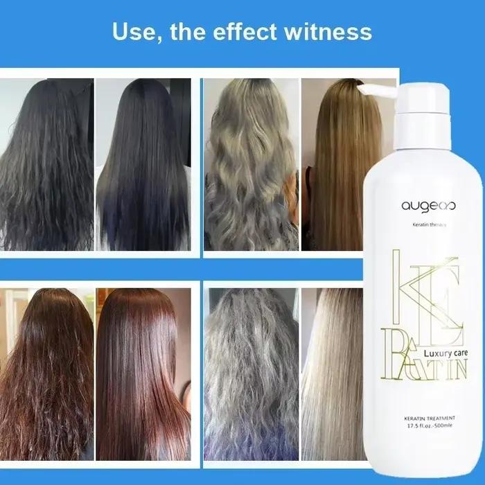 Traitement lissant à la kératine pour cheveux bouclés et crépus