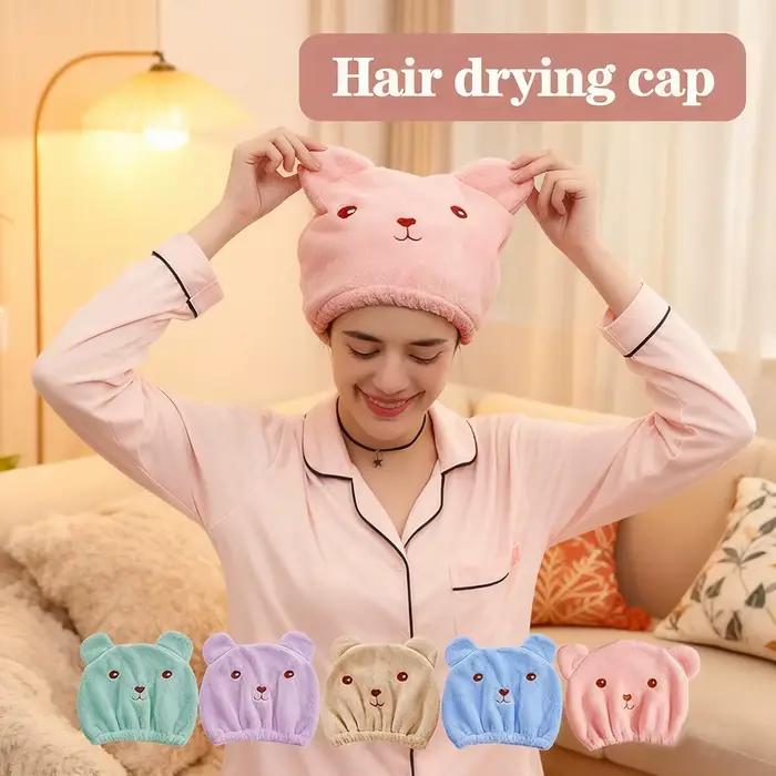 Bonnet pour cheveux secs pour femmes – Microfibre épaisse douce et absorbante