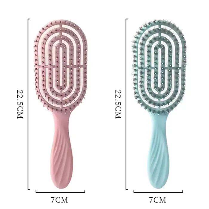 Brosse à cheveux démêlante en poils de sanglier, peigne à cheveux, brosse à cheveux creuse, peigne à double usage, outils de coiffure