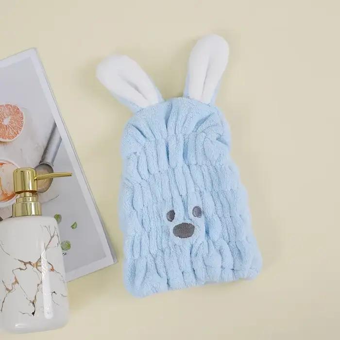 Serviette de séchage de cheveux pour enfants filles doux absorbant