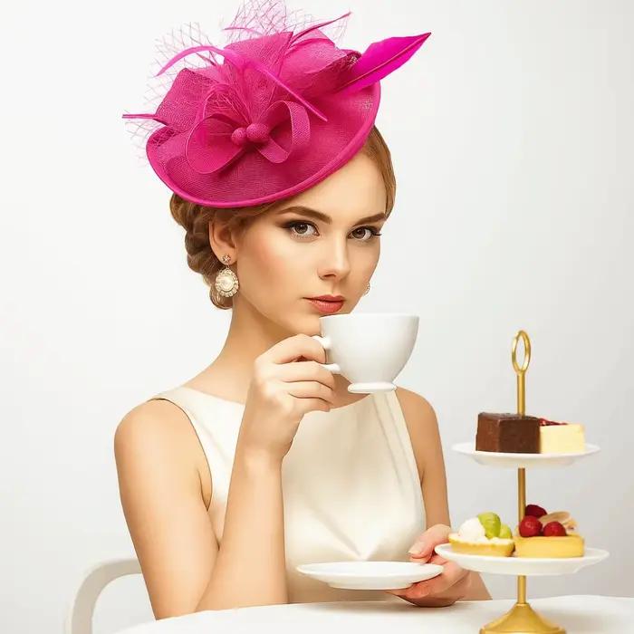 Chapeau fascinateur en plumes exquises