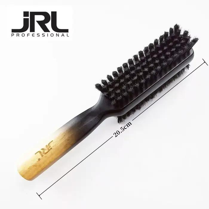 JRL Vintage barbier pommade brosse à cheveux pour hommes avec manche en bois barbe Double face poils de sanglier purs