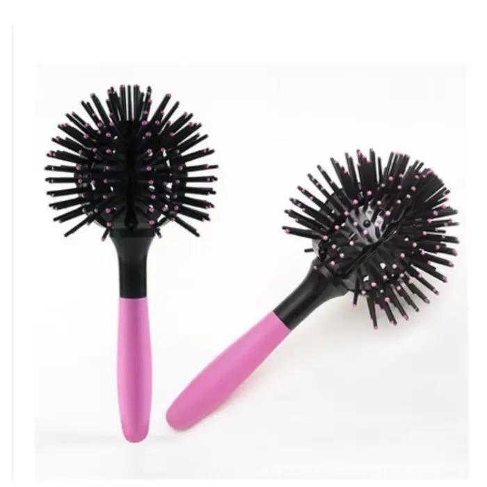 360 ° Brosses à cheveux rondes peigne 3D brosse