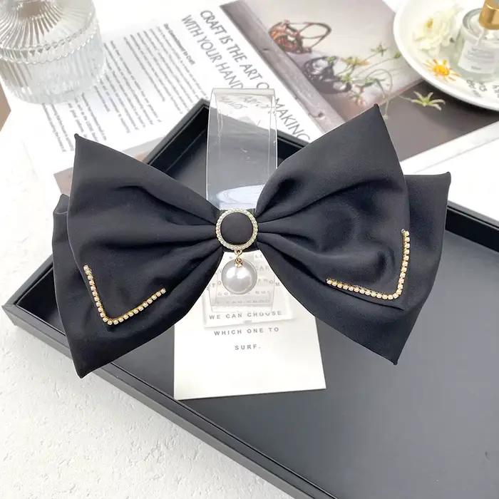Pince à nœud en satin biscuits pour femme