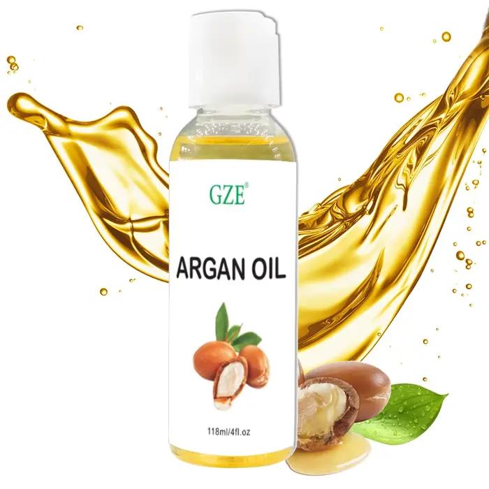 GZE Huile d'argan marocaine biologique Hydratant pur pressé à froid vierge de qualité supérieure pour peau sèche