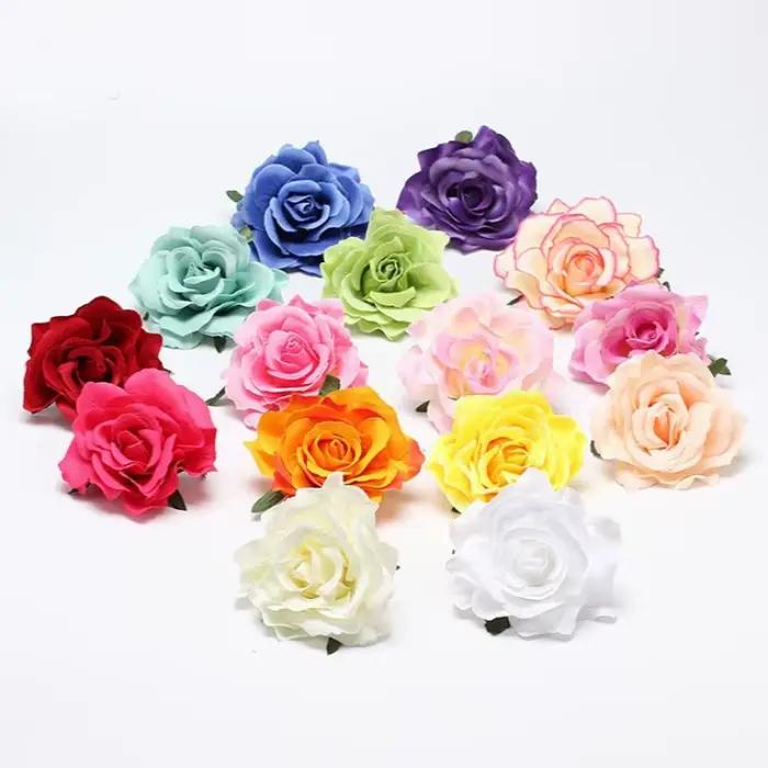 Pince à cheveux en tissu floqué Rose Rouge Flamenco